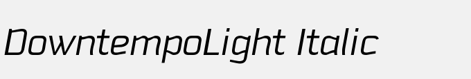 Downtempo-Light Italic